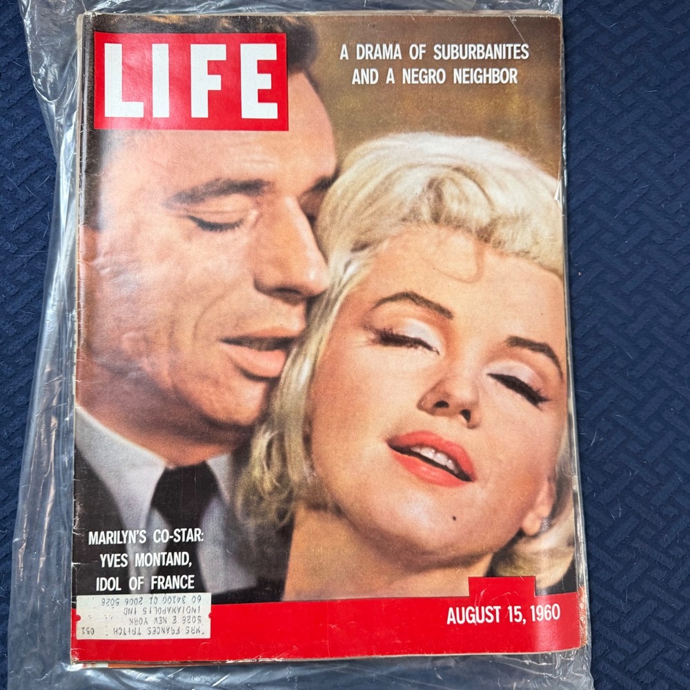 LIFE Magazine August 15 1960 Marilyn Monroe Yves Montand Winston Ad Vintage